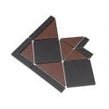 Unglazed Red and Black Quarry 23.6cm x 23.6cm Corner Tile