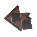 Unglazed Red and Black Quarry 23.6cm x 23.6cm Corner Tile