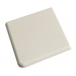 Unglazed White Quarry Corner 9.6cm x 9.6cm Floor Tile