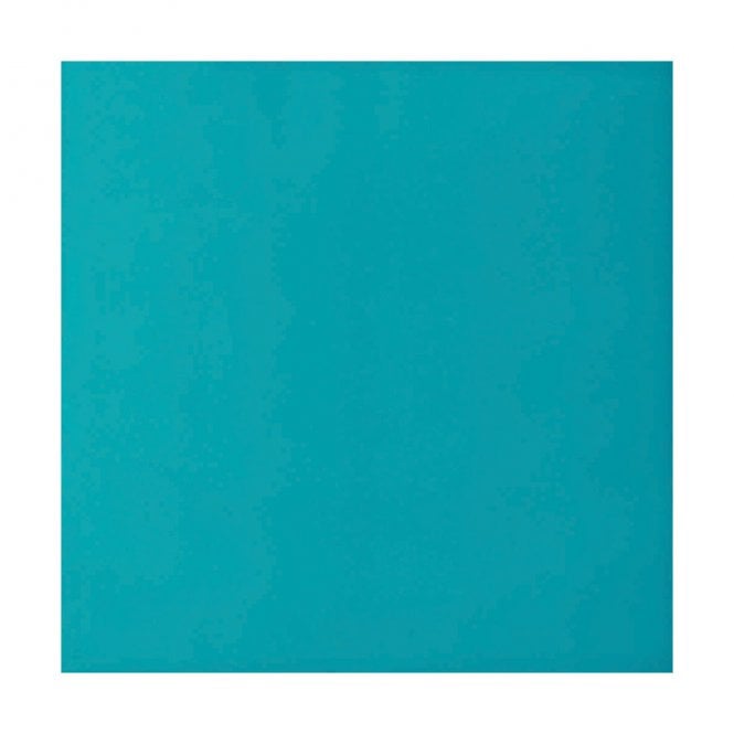 V&A Plain Turquoise 19.8cm x 19.8cm Gloss Tile