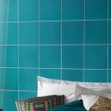 V&A Plain Turquoise 19.8cm x 19.8cm Gloss Tile