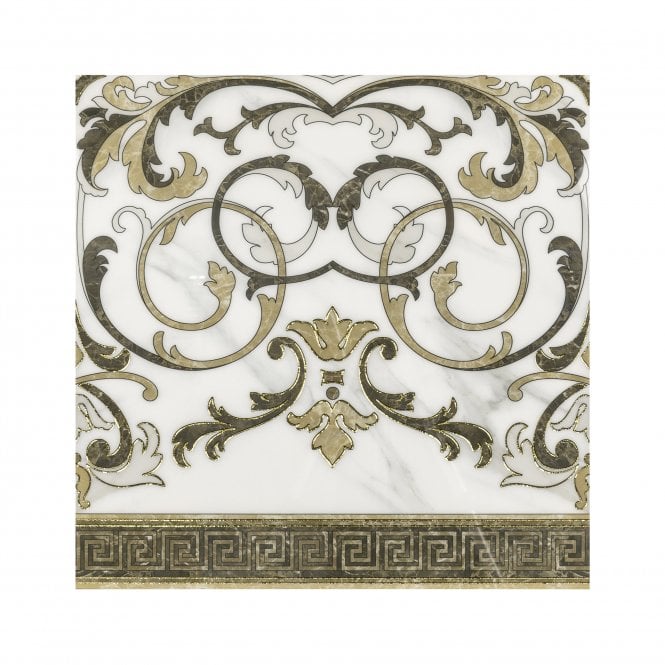 Valentina Gold Edge 60cm x 60cm Decor Wall Tile