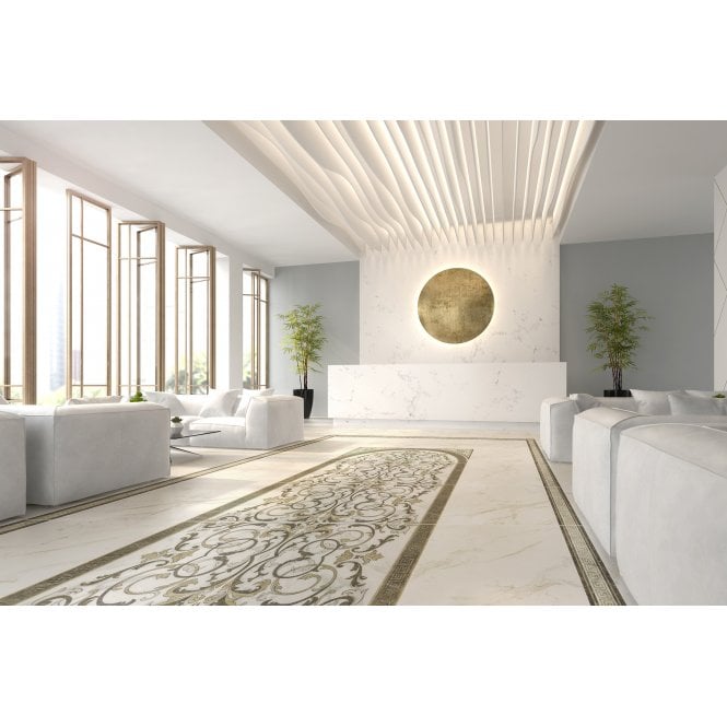 Valentina Gold Edge 60cm x 60cm Decor Wall Tile