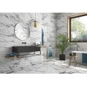 Valeria Silver Rectified Decor 33.3cm x 100cm Wall Tile