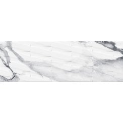 Valeria Silver Rectified Decor 33.3cm x 100cm Wall Tile