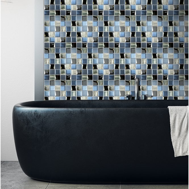 Vedici SHM Blue 30cm x 30cm Mosaic Tile