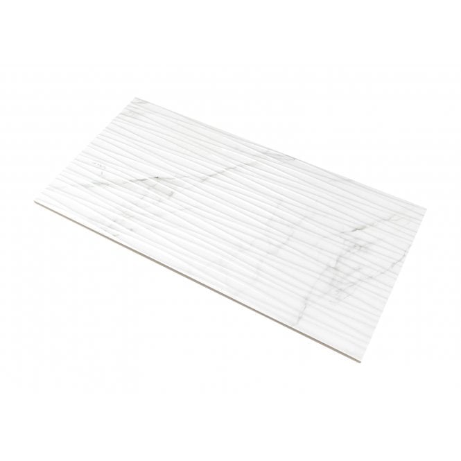 Venesso Grey Matt Waves Decor 30cm x 60cm Wall Tile