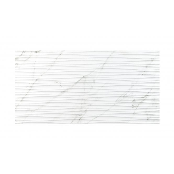 Venesso Grey Matt Waves Decor 30cm x 60cm Wall Tile