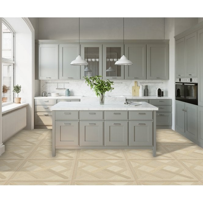 Made In Spain Versailles Cream 60cm x 60cm Wall & Floor Tile