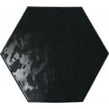 Vezelay Black Gloss 17.5cm × 20cm Wall Tile