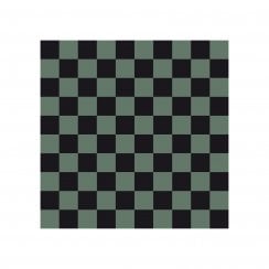 Victorian Chequer Pack Black and Green 9.6cm x 9.6cm (Full Set Deal)