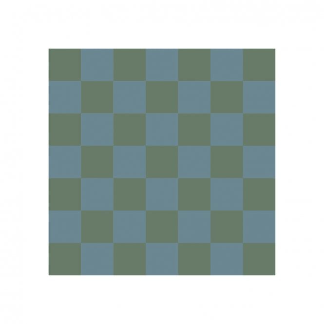 Victorian Chequer Pack Blue and Green 14.6cm x 14.6cm (Full Set Deal)