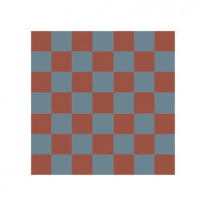 Victorian Chequer Pack Blue and Red 14.6cm x 14.6cm (Full Set Deal)