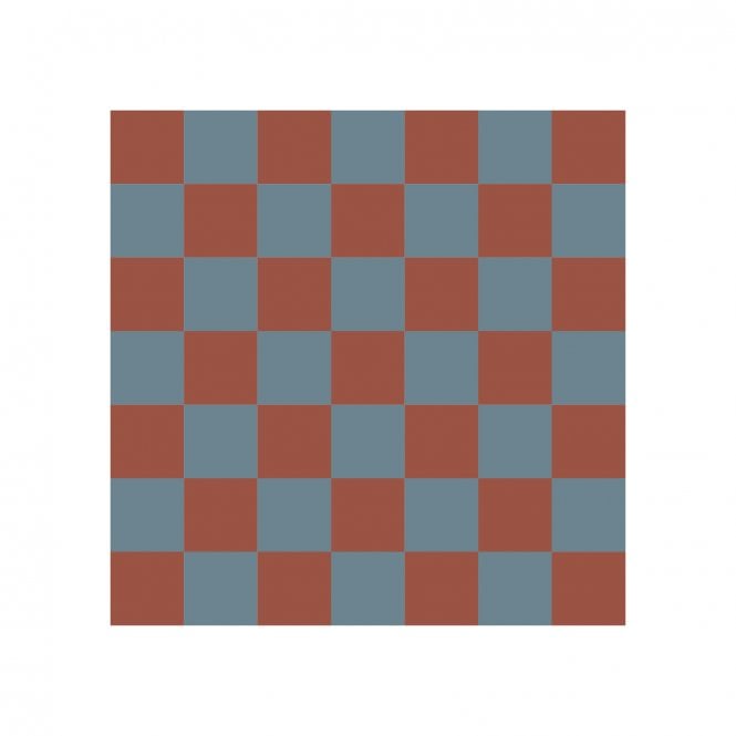 Victorian Chequer Pack Blue and Red 14.6cm x 14.6cm (Full Set Deal)