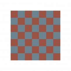 Victorian Chequer Pack Blue and Red 14.6cm x 14.6cm (Full Set Deal)