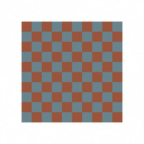 Victorian Chequer Pack Blue and Red 9.6cm x 9.6cm (Full Set Deal)