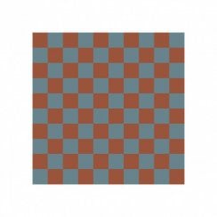 Victorian Chequer Pack Blue and Red 9.6cm x 9.6cm (Full Set Deal)