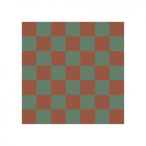Victorian Chequer Pack Green and Red 14.6cm x 14.6cm (Full Set Deal)
