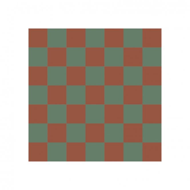 Victorian Chequer Pack Green and Red 14.6cm x 14.6cm (Full Set Deal)