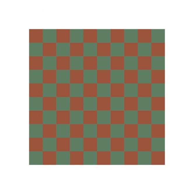 Victorian Chequer Pack Green and Red 9.6cm x 9.6cm (Full Set Deal)