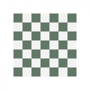 Victorian Chequer Pack Green and White 14.6cm x 14.6cm (Full Set Deal)