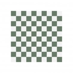 Victorian Chequer Pack Green and White 9.6cm x 9.6cm (Full Set Deal)
