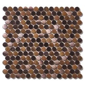Victorian Penny Copper 29.5cm x 31.5cm Mosaic Tile