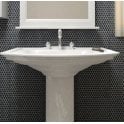 Victorian Penny Gloss Black 31.5cm x 29.4cm (1.9cm x 1.9cm) Mosaic Tile