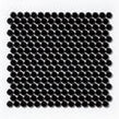 Victorian Penny Gloss Black 31.5cm x 29.4cm (1.9cm x 1.9cm) Mosaic Tile