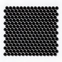 Victorian Penny Gloss Black 31.5cm x 29.4cm (1.9cm x 1.9cm) Mosaic Tile