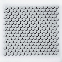 Victorian Penny Gloss Light Grey 31.5cm x 29.4cm (1.9cm x 1.9cm) Mosaic Tile