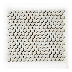 Victorian Penny Gloss Medium Grey 30cm x 30cm Porcelain Mosaic