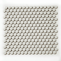 Victorian Penny Gloss Medium Grey 30cm x 30cm Porcelain Mosaic