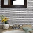 Victorian Penny Gloss White 31.5cm x 29.4cm (1.9cm x 1.9cm) Mosaic Tile