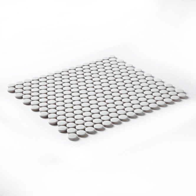 Victorian Penny Gloss White 31.5cm x 29.4cm (1.9cm x 1.9cm) Mosaic Tile
