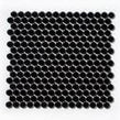 Victorian Penny Matt Black 31.5cm x 29.4cm (1.9cm x 1.9cm) Mosaic Tile