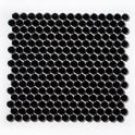 Victorian Penny Matt Black 31.5cm x 29.4cm (1.9cm x 1.9cm) Mosaic Tile