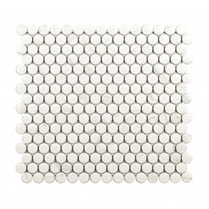 Victorian Penny Matt Carrara White 31.5cm x 29.1cm (1.9cm x 1.9cm) Mosaic Tile