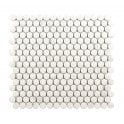 Victorian Penny Matt Carrara White 31.5cm x 29.1cm (1.9cm x 1.9cm) Mosaic Tile