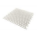Victorian Penny Matt Carrara White 31.5cm x 29.1cm (1.9cm x 1.9cm) Mosaic Tile