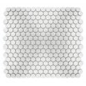 Victorian Penny Matt White 31.5cm x 29.1cm (1.9cm x 1.9cm) Mosaic Tile
