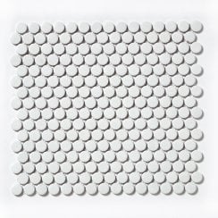 Victorian Penny Matt White 31.5cm x 29.4cm (1.9cm x 1.9cm) Mosaic Tile