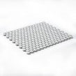 Victorian Penny Matt White 31.5cm x 29.4cm (1.9cm x 1.9cm) Mosaic Tile