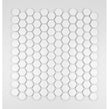 Victorian Penny XL Gloss White 33cm x 31.2cm (2.8cm x 2.8cm) Mosaic Tile