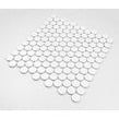 Victorian Penny XL Gloss White 33cm x 31.2cm (2.8cm x 2.8cm) Mosaic Tile