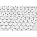 Victorian Penny XL Gloss White 33cm x 31.2cm (2.8cm x 2.8cm) Mosaic Tile