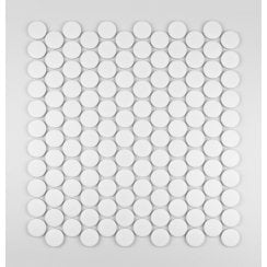 Victorian Penny XL Matt White 33cm x 31.2cm (2.8cm x 2.8cm) Mosaic Tile
