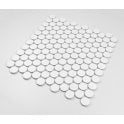 Victorian Penny XL Matt White 33cm x 31.2cm (2.8cm x 2.8cm) Mosaic Tile