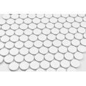 Victorian Penny XL Matt White 33cm x 31.2cm (2.8cm x 2.8cm) Mosaic Tile