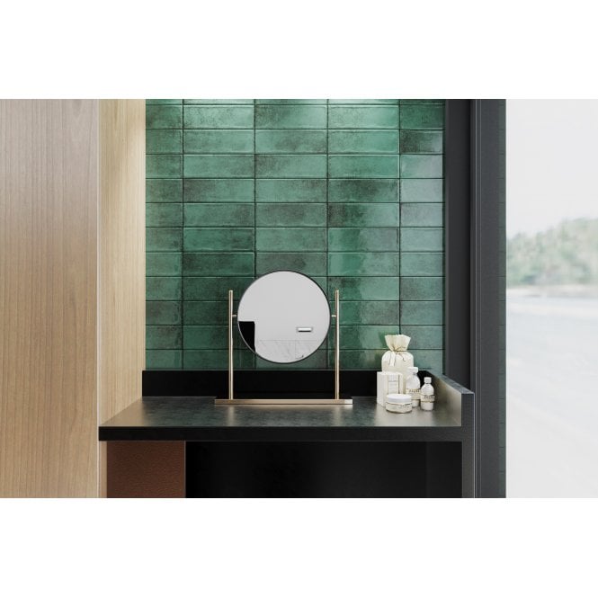 Vintage Bumpy Green 10cm x 30cm Wall Tile